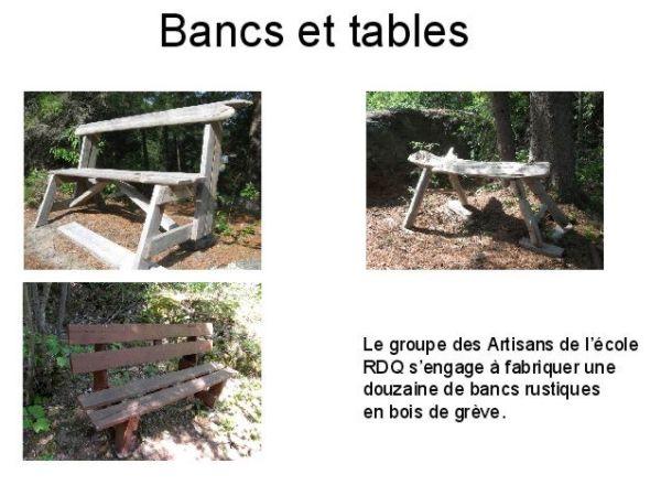 Bancs et tables